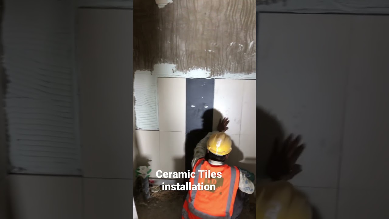 Ceramic Tiles Installation. #civilengineeratsite #civilengineering #construction #engineersjobs