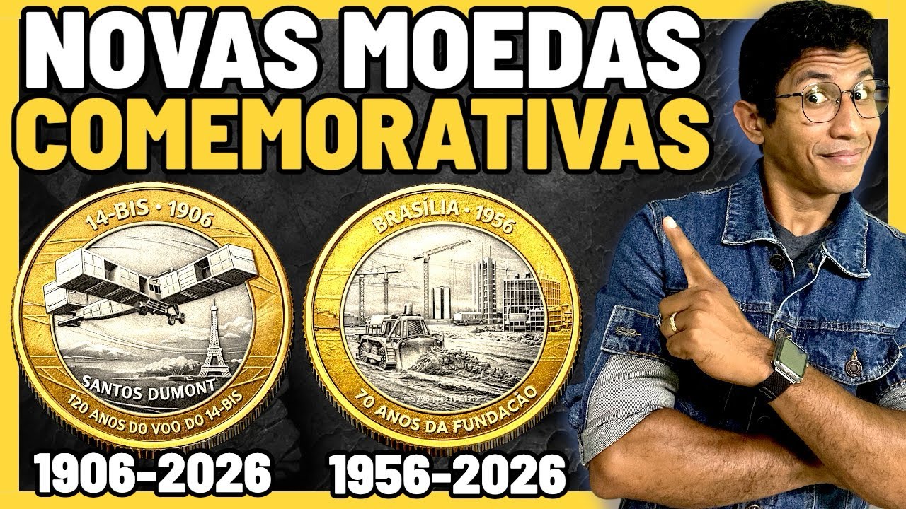 🚨 NOVAS MOEDAS 2026 BRASIL 🇧🇷 NOVIDADE NACIONAL E INTERNACIONAL CHEGANDO ESTE ANO! 🚨