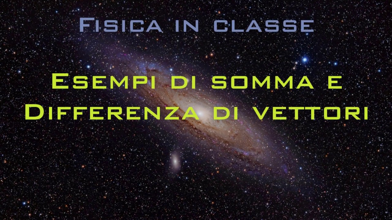 Esempi di somma e differenza di vettori