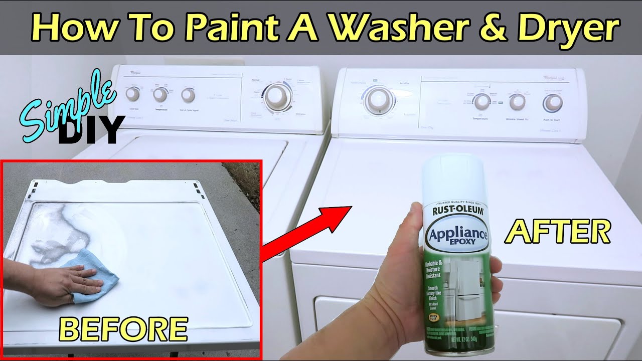 How To Paint A Washer & Dryer & Refrigerator