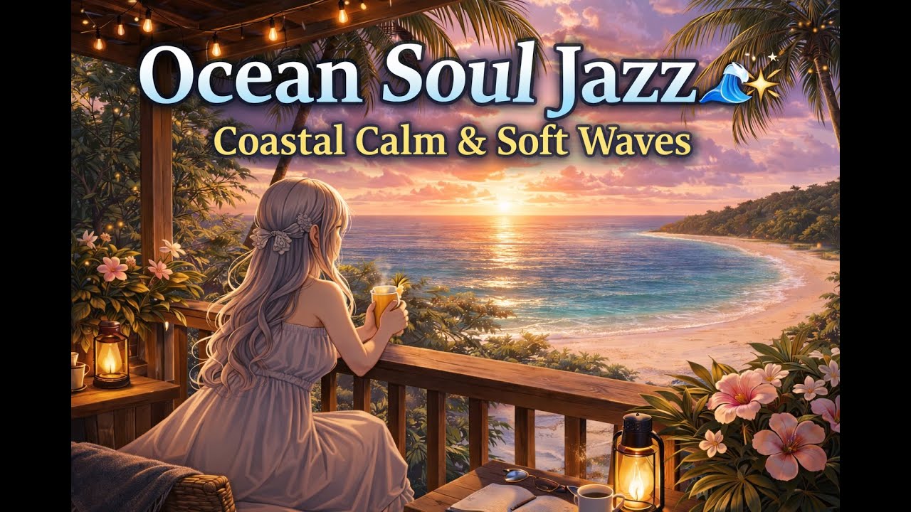 Seaside Chill Jazz 🌴🎷 Slow Waves, Warm Breeze
