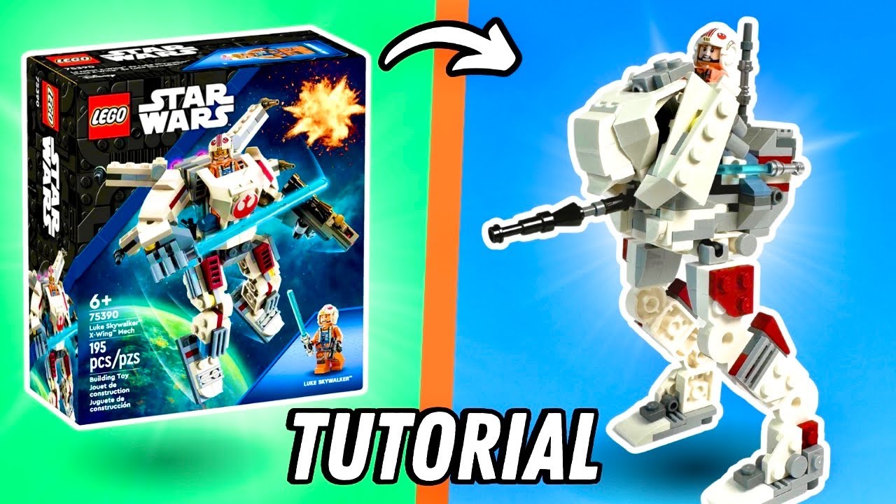 LEGO Star Wars Luke Skywalker Mech AT-RT Alternate Build Tutorial