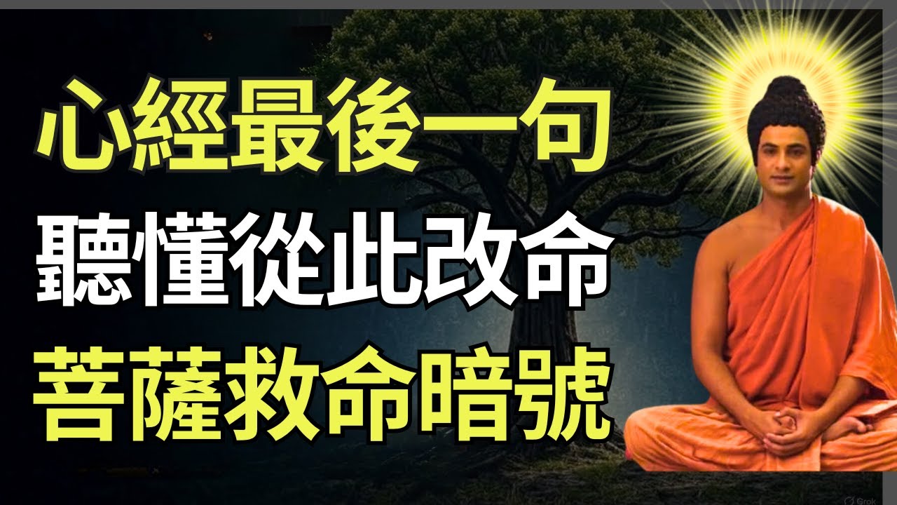 睡前佛法故事 | 聽懂的人都改命了！心經最後一句隱藏的「救命暗號」，為何玄奘大師堅持不翻譯？ (79% 的人不知道)