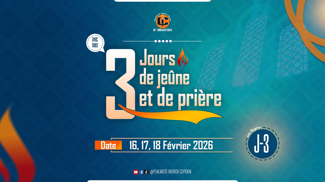 EN DIRECT | 3ème JOUR DE JEÛNE [part.1] - 18 FÉVRIER 2026 | Psalmiste Indrick Cupidon