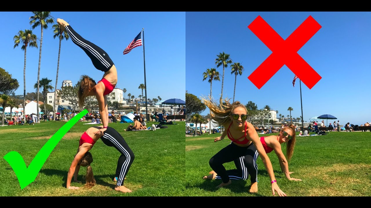 Extreme Yoga Challenge at Laguna Beach | The Rybka Twins