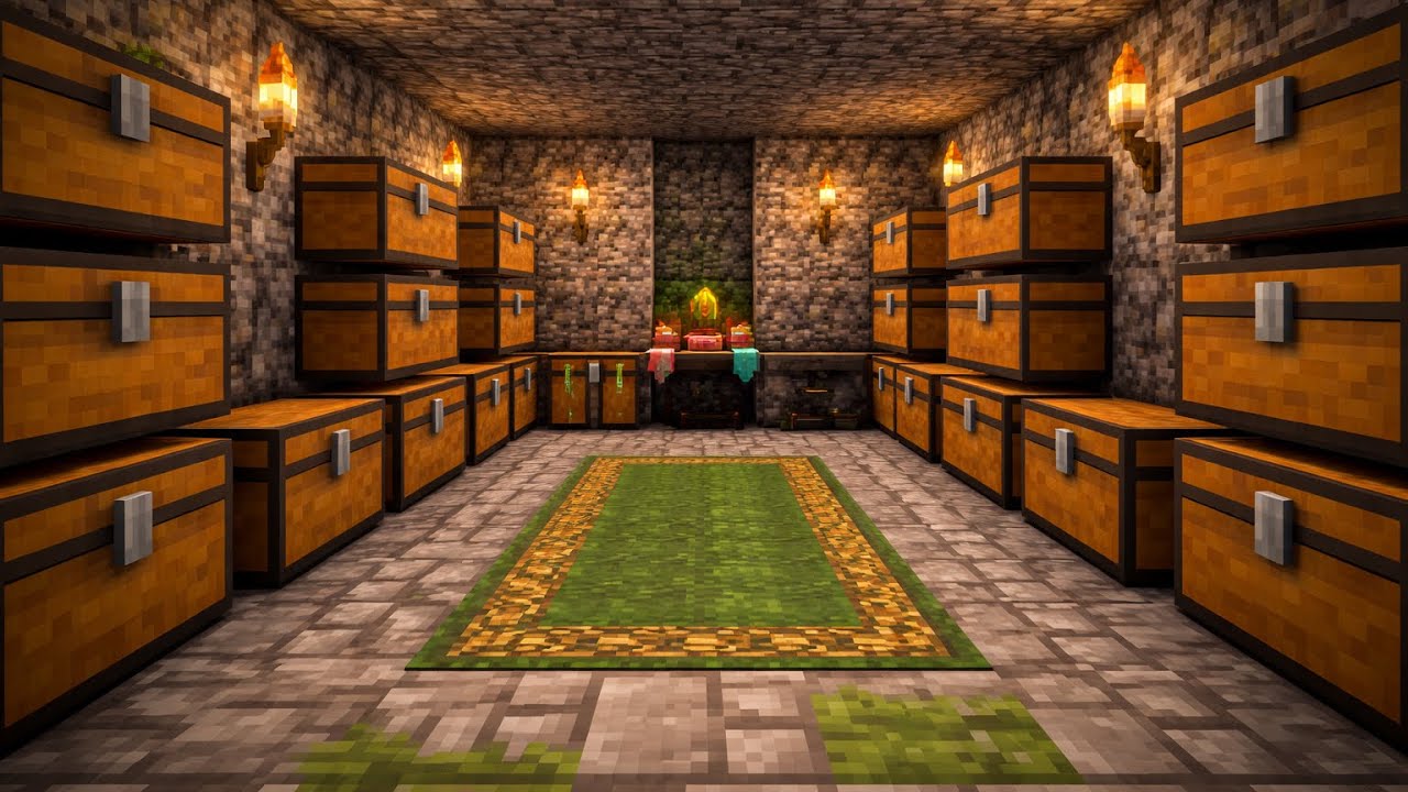 Mining and building a chest area