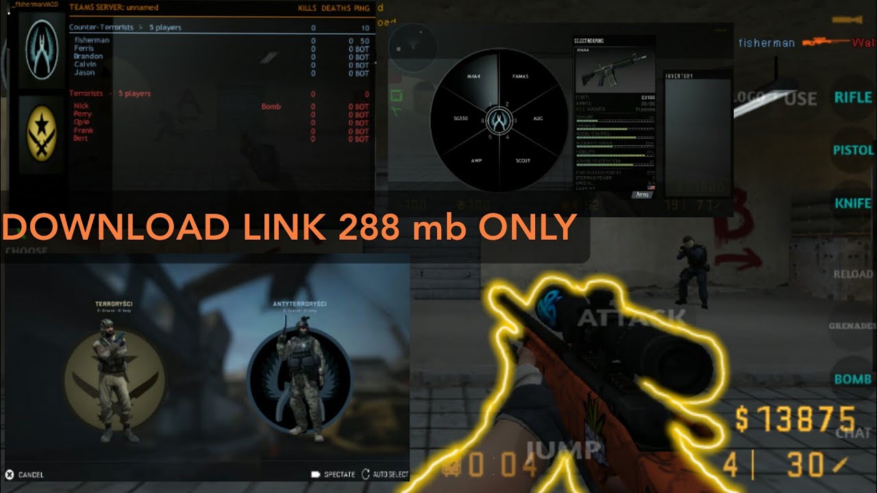 CS 1.6 CSGO-v2a ANDROID | MOBILE  DOWNLOAD LINK ths mod is INSANE