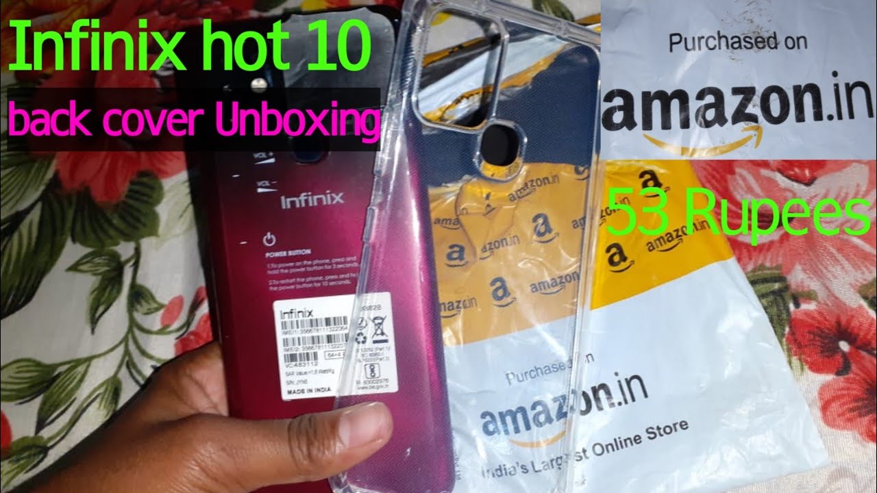 Amazon Infinix hot 10 back cover Unboxing |