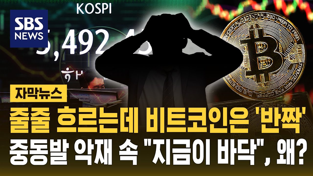 줄줄 흐르는데 비트코인은 '반짝'…중동발 악재 속 