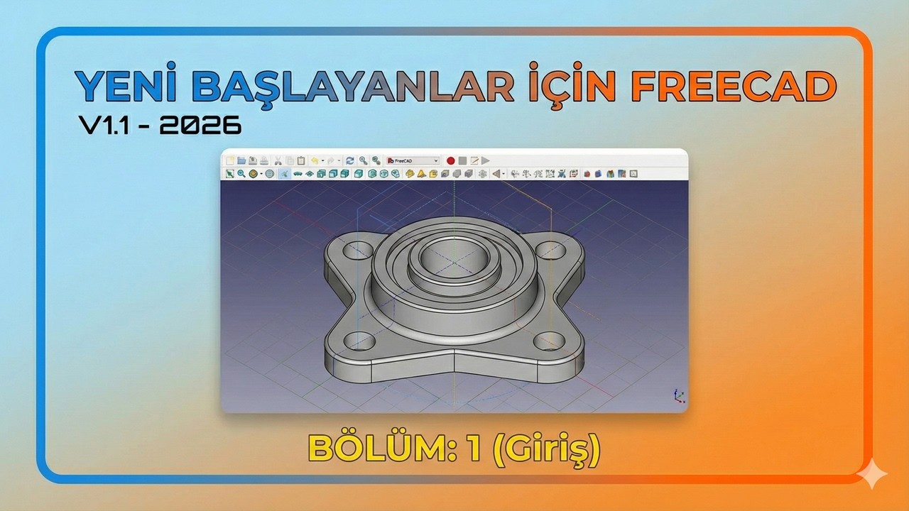 FreeCAD v1.1 (Yeni başlayanlar için, giriş videosu)