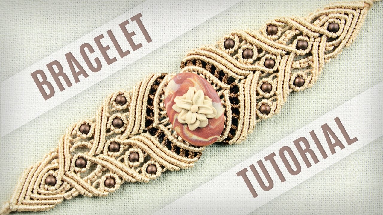 Macrame Stone Bracelet Tutorial in Vintage Style | Boho DIY