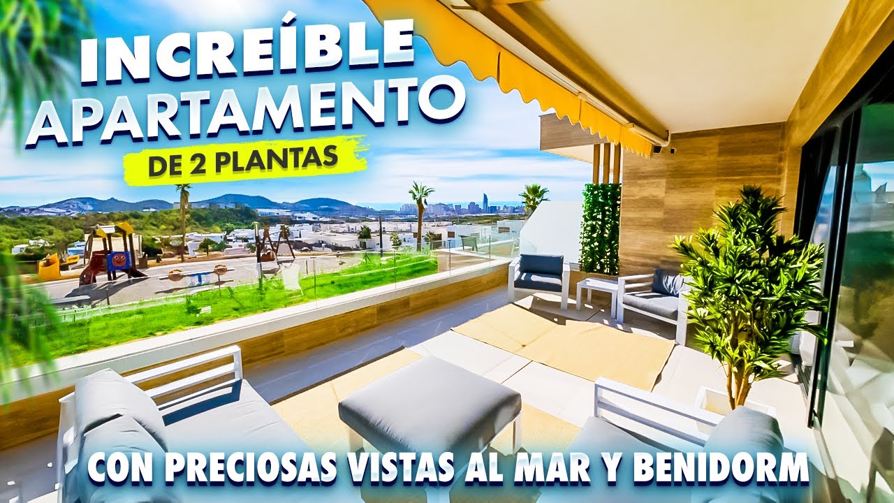 Increíble apartamento de 2 plantas con preciosas vistas al mar y Benidorm | Inmobiliaria Alegria