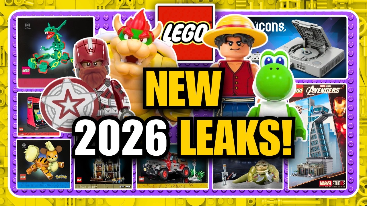Новые утечки информации о LEGO! Pokémon, One Piece, Marvel, PlayStation, Парк Юрского периода и м...