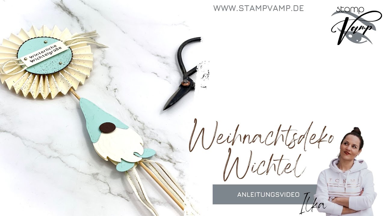 Weihnachten Rosette Deko basteln/Stampin' Up!®/aus dem Wichtelwunderland/Wichtel/Katalog22/StampVamp
