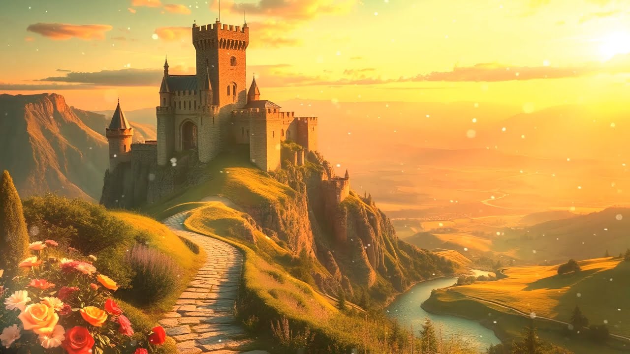 Majestic Mountain Castle at Sunset &ndash; Relaxing Music for Work, Study & Productivity
