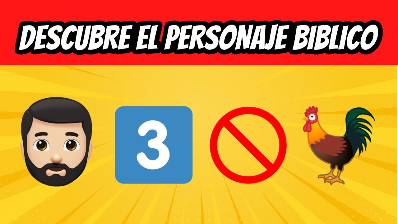 DESCUBRE EL PERSONAJE BIBLICO CON EMOJIS 😁| TEST BIBLICO