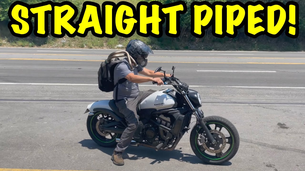 Straight Piped Kawasaki Vulcan S!