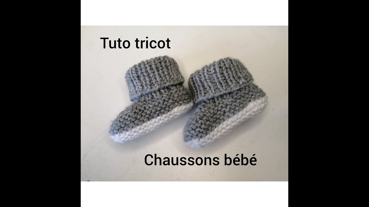Tuto tricot: chaussons bébé tout simple💖💖