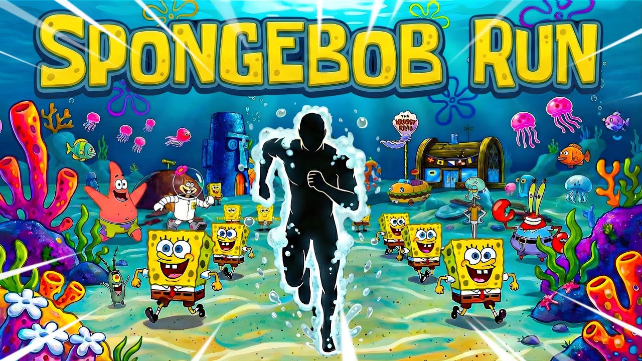 SPONGEBOB RUN Immersive Interactive Warm Up | Bikini Bottom Chase 🦀 | Viral Interactive Game