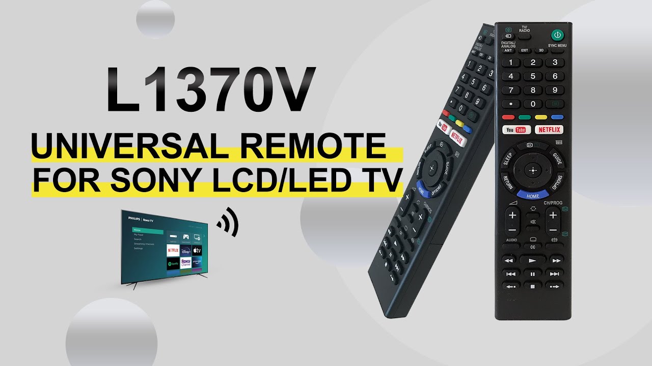 L1370V Universal Remote Control Replacement for SONY Smart TV