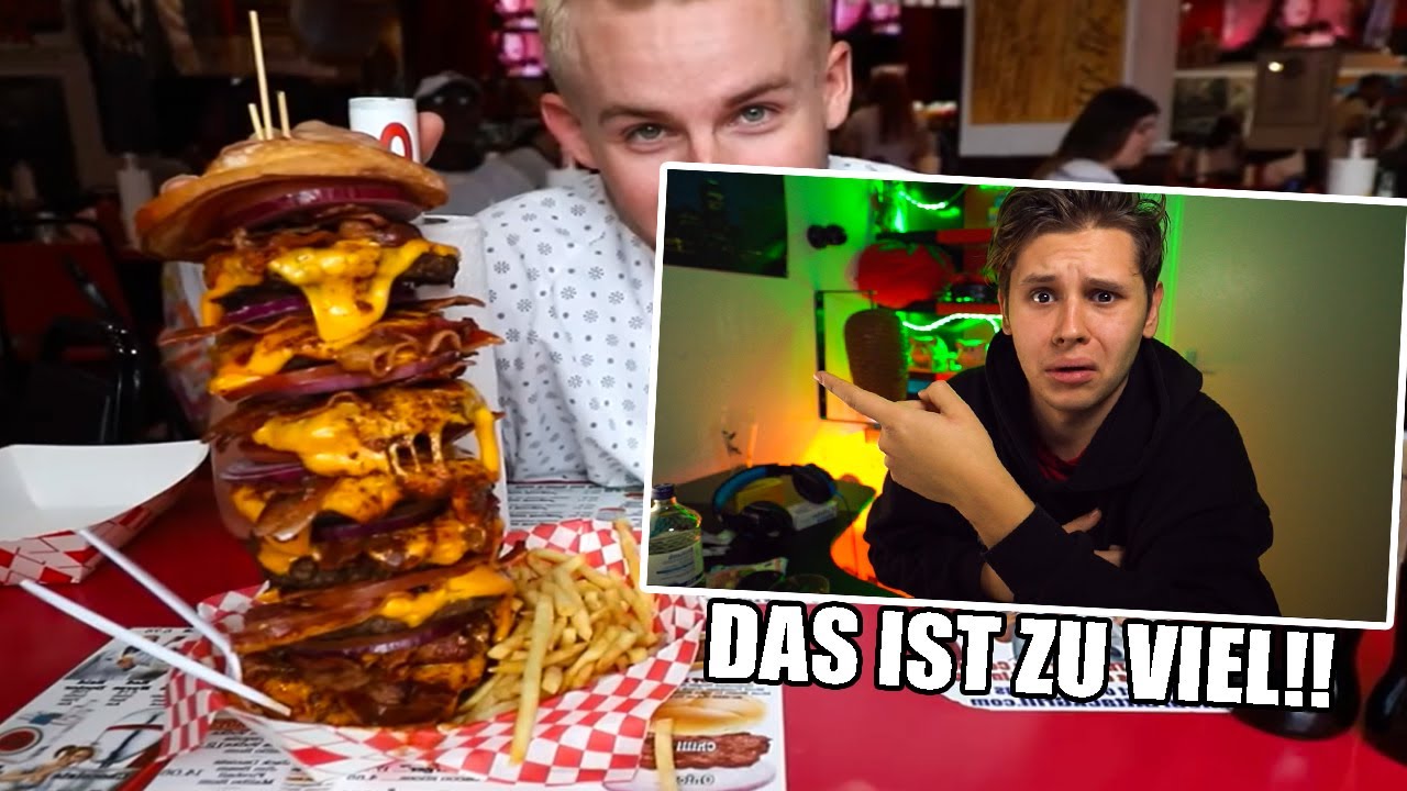 Der ungesündeste Burger Amerikas🤯🍔(und er isst ihn)