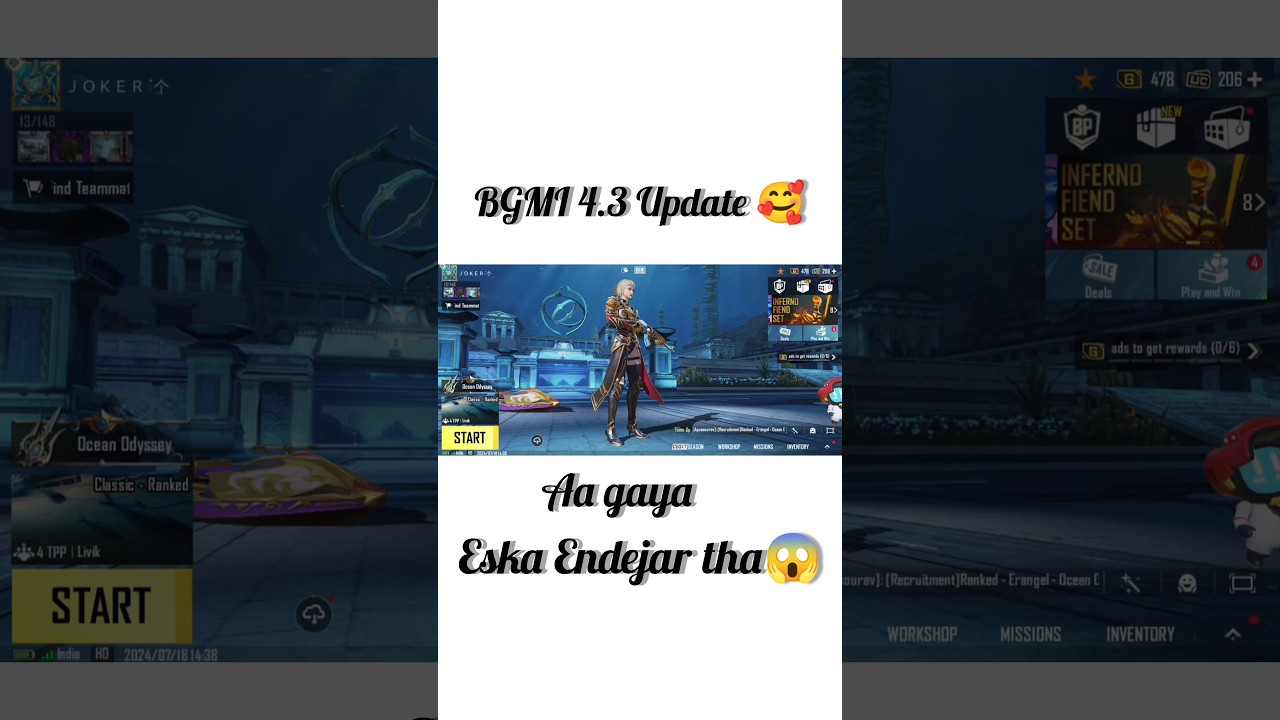 BGMI 4.3 Update Aagaya 😱#bgmi #viralvideos #pubgmobile #trendingshorts vedio