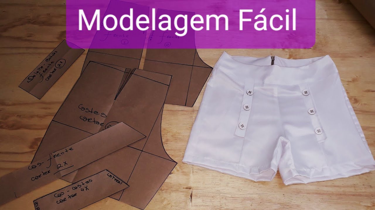 COMO fazer molde shorts social  Feminino.