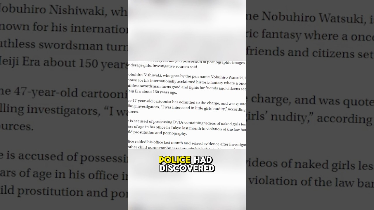 What Nobuhiro Watsuki Creator of Rurouni Kenshin Did to be HATED #anime #manga #rurounikenshin