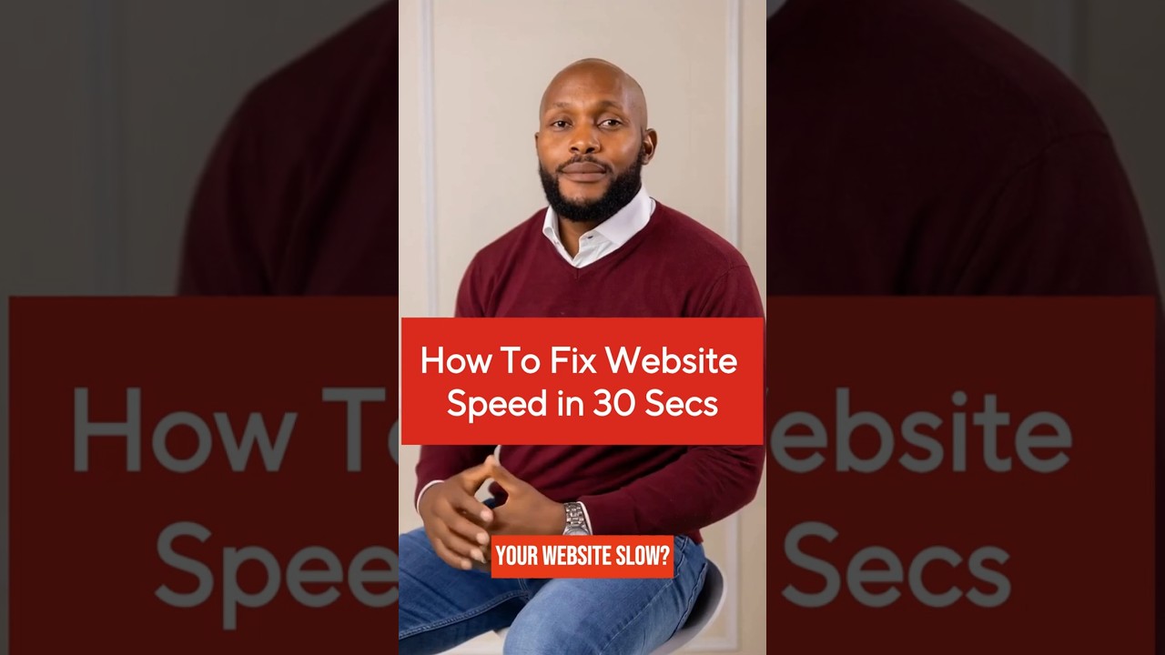 How To Boost Website Speed in 30 Secs. 
