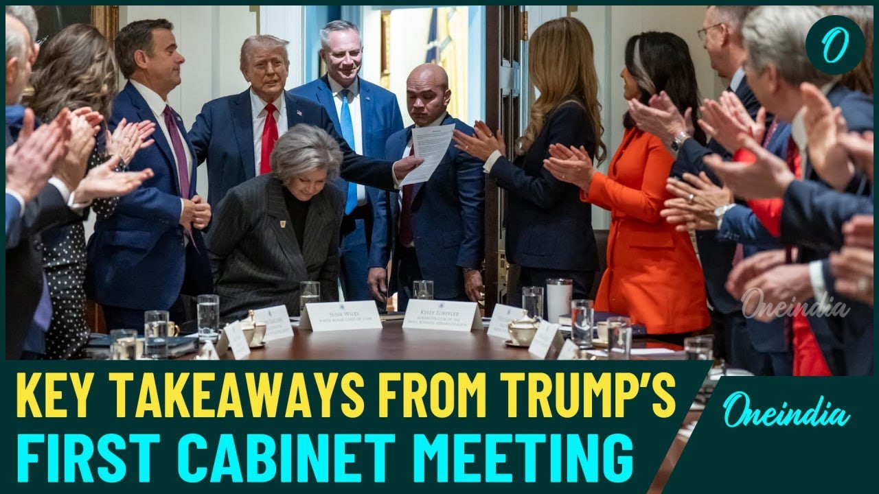 Trump's First Cabinet Meeting: Discussions On Workforce Cuts, Gold Card Plan, Ukraine Deal & DOGE