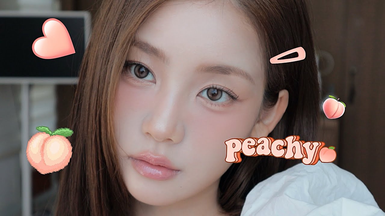 올해 여름 매일 했던 데일리 복숭아 메이크업 🍑 Daily Peach Makeup (՞•͈ᴥ•͈՞)♡⃛