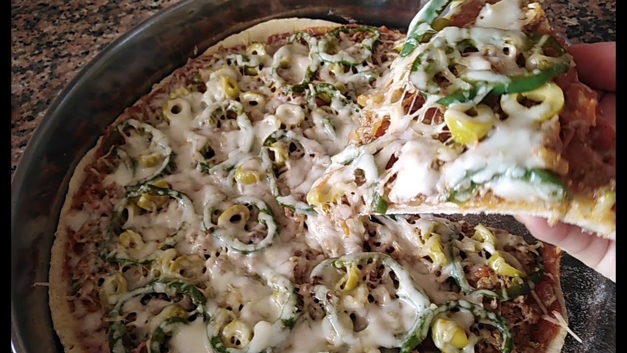 بيتزا الخضر والجبن على طريقتي كتجي لذيذه وساهله التحظير 👌