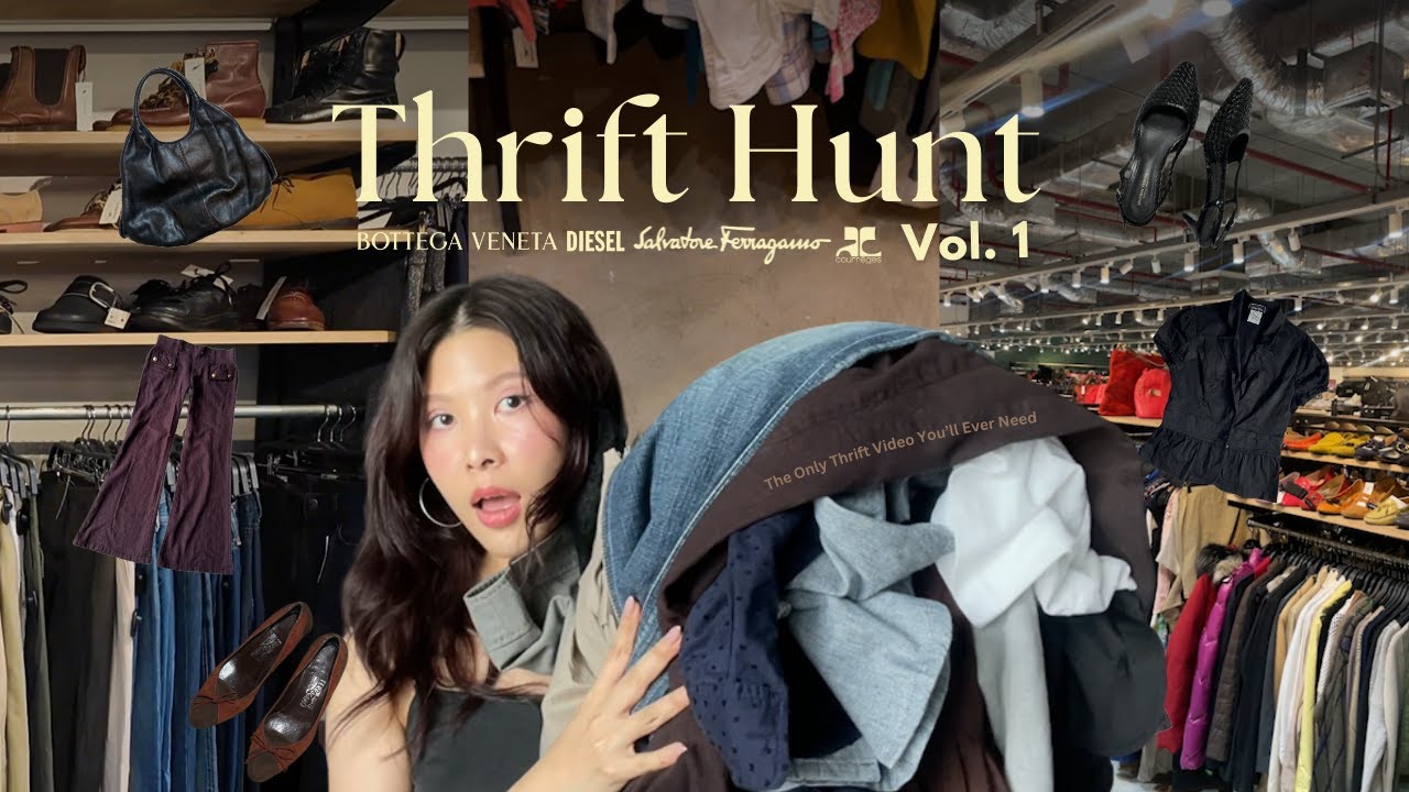 Thrift with me ( tips, vintage treasures, 2000s, 2nd Street tours + a try-on haul )