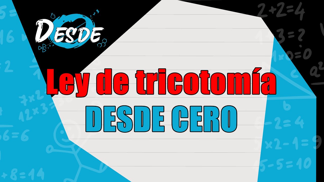 LEY DE TRICOTOM&Iacute;A desde cero- Aritm&eacute;tica desde cero