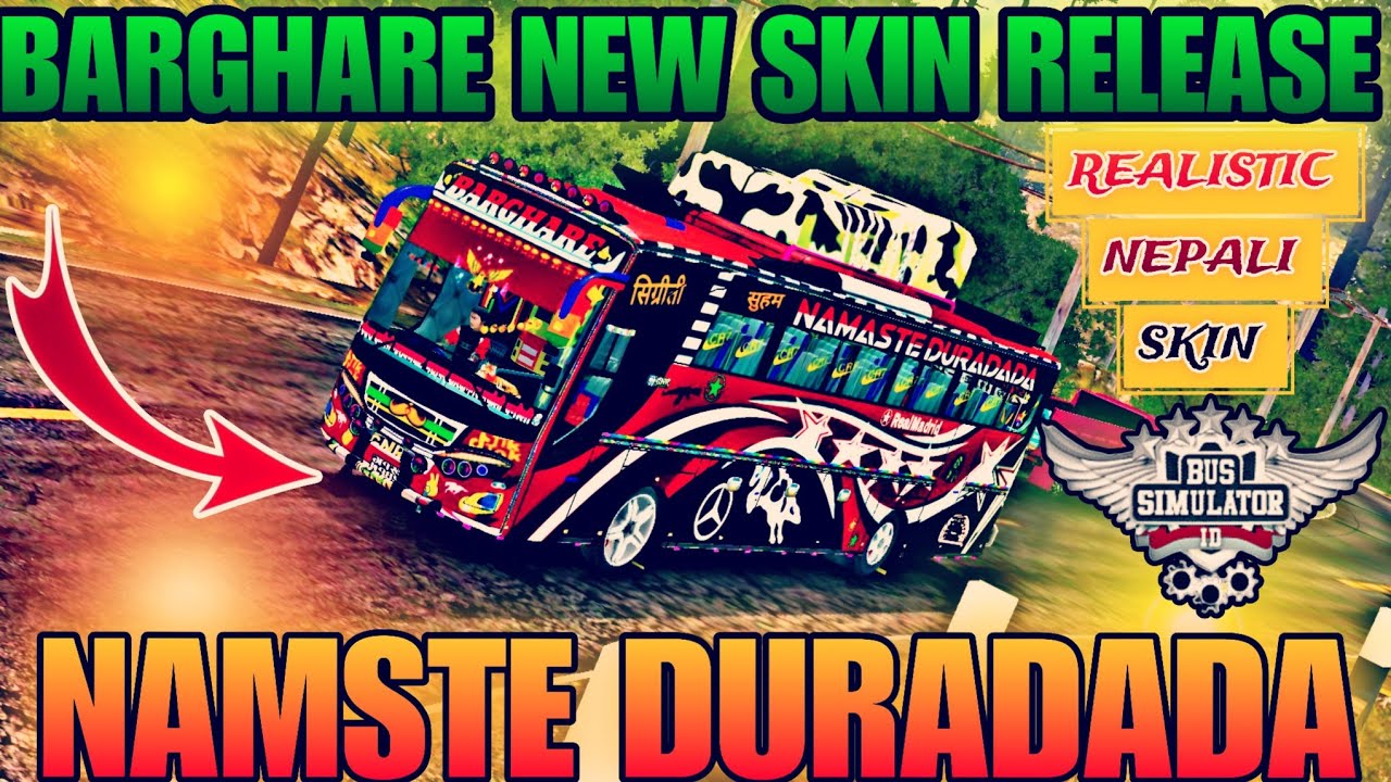 New Nepali Bus Skin in Bus Simulator Indonesia 😍 Barghare New Nepali Bus Skin #bussid Nepali