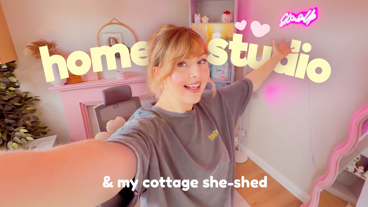 Cozy Home Office Tour & sneak peak at the new cottage she-shed plans