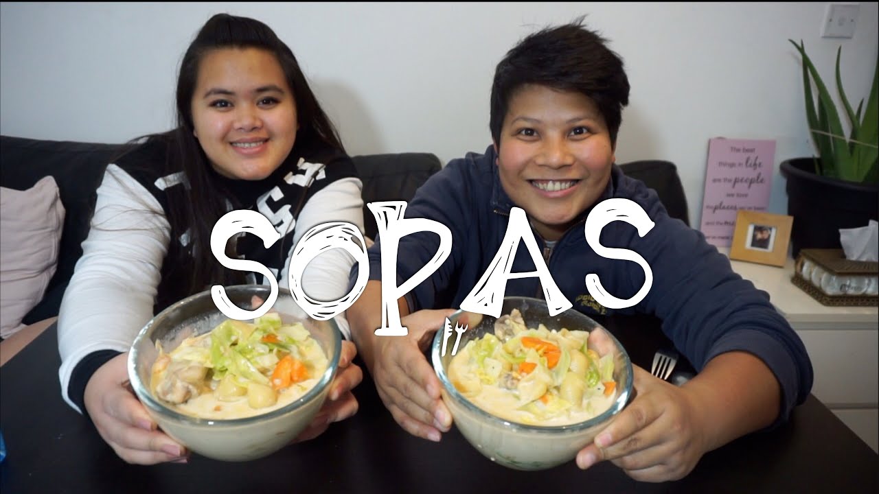 Filipino Food Mukbang - Sopas (Creamy Chicken with Pasta Soup)