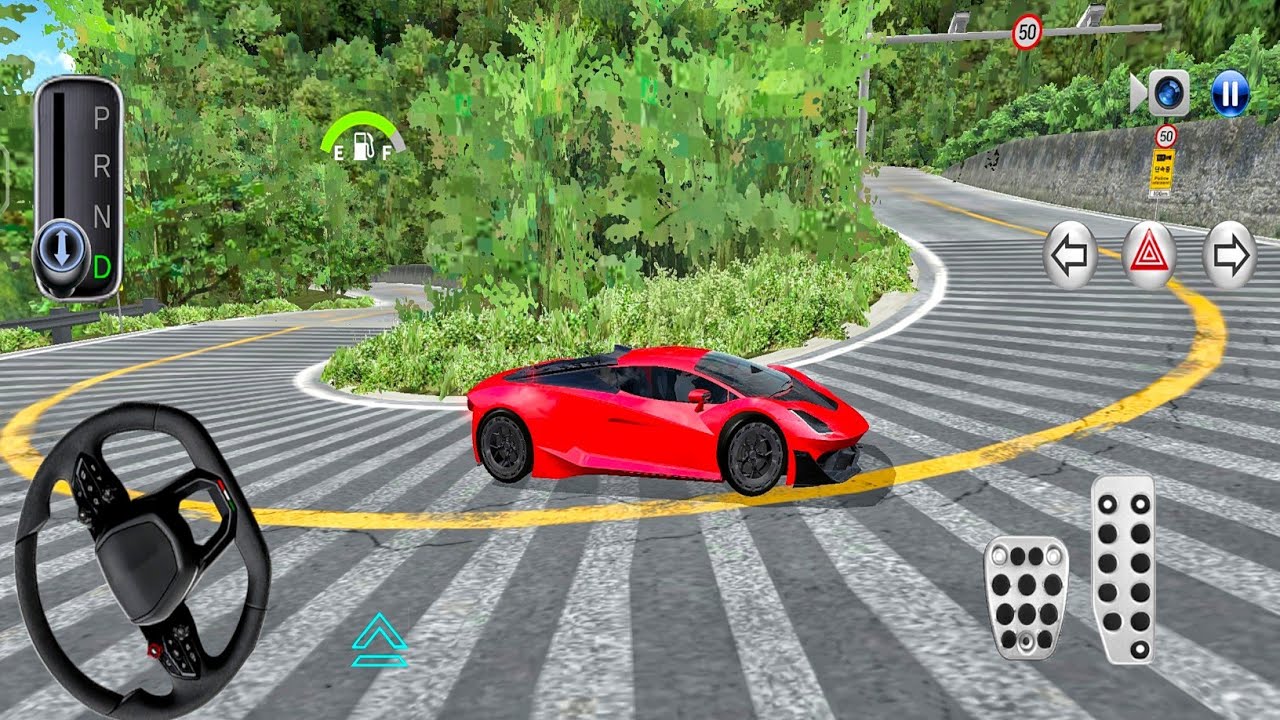 New Red Lamborghini Car - 3D Driving Class 2026 - Best Android ios 2026 Car Game