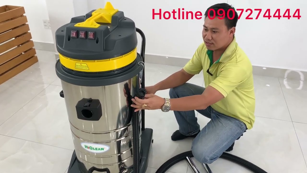 Review máy hút bụi công nghiệp HiClean HC80 | Hướng dẫn sử dụng máy hút bụi HiClean