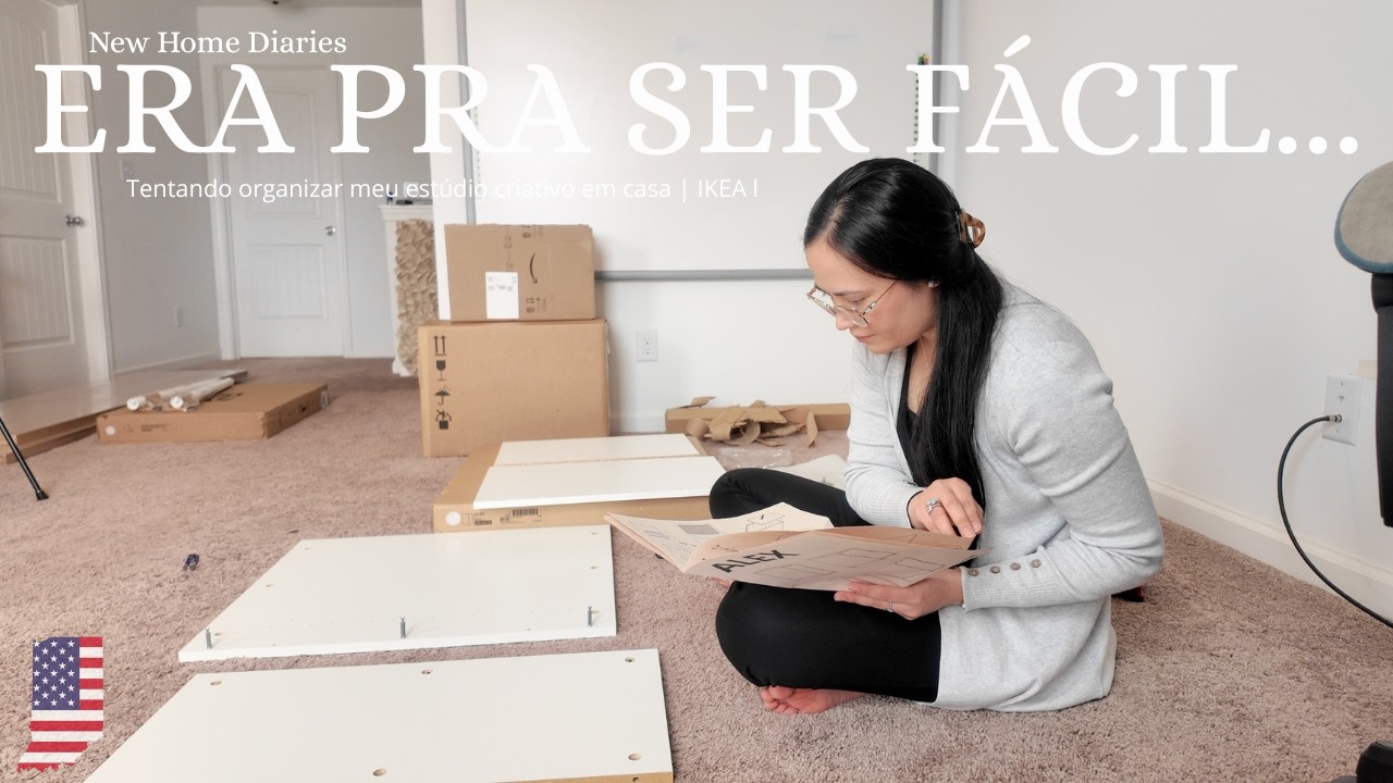 Tentando organizar meu estúdio criativo em casa | IKEA + vida real