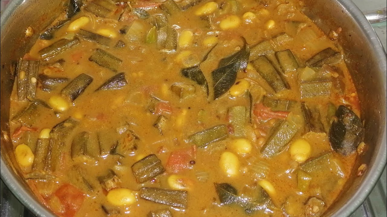 செட்டிநாடு வெண்டைக்காய் மொச்சை மண்டி/vendaikkai mochai mandi recipe in tamil.