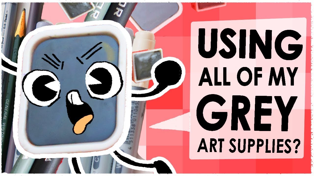 I Used ONLY Grey Art Supplies.. On My BIRTHDAY?!