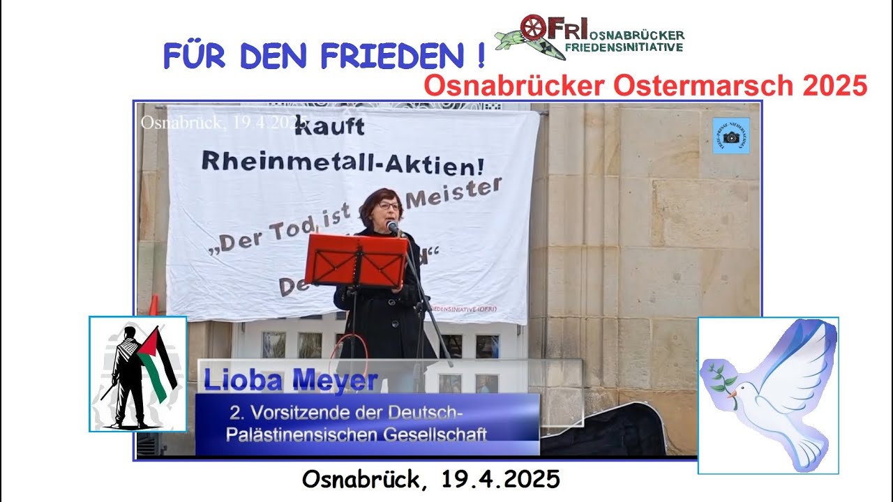 Lioba Meyer (Deutsch-Palästinensische Gesellschaft) über Israel-Palästina-Konflikt,Osnabrück,19.4.25