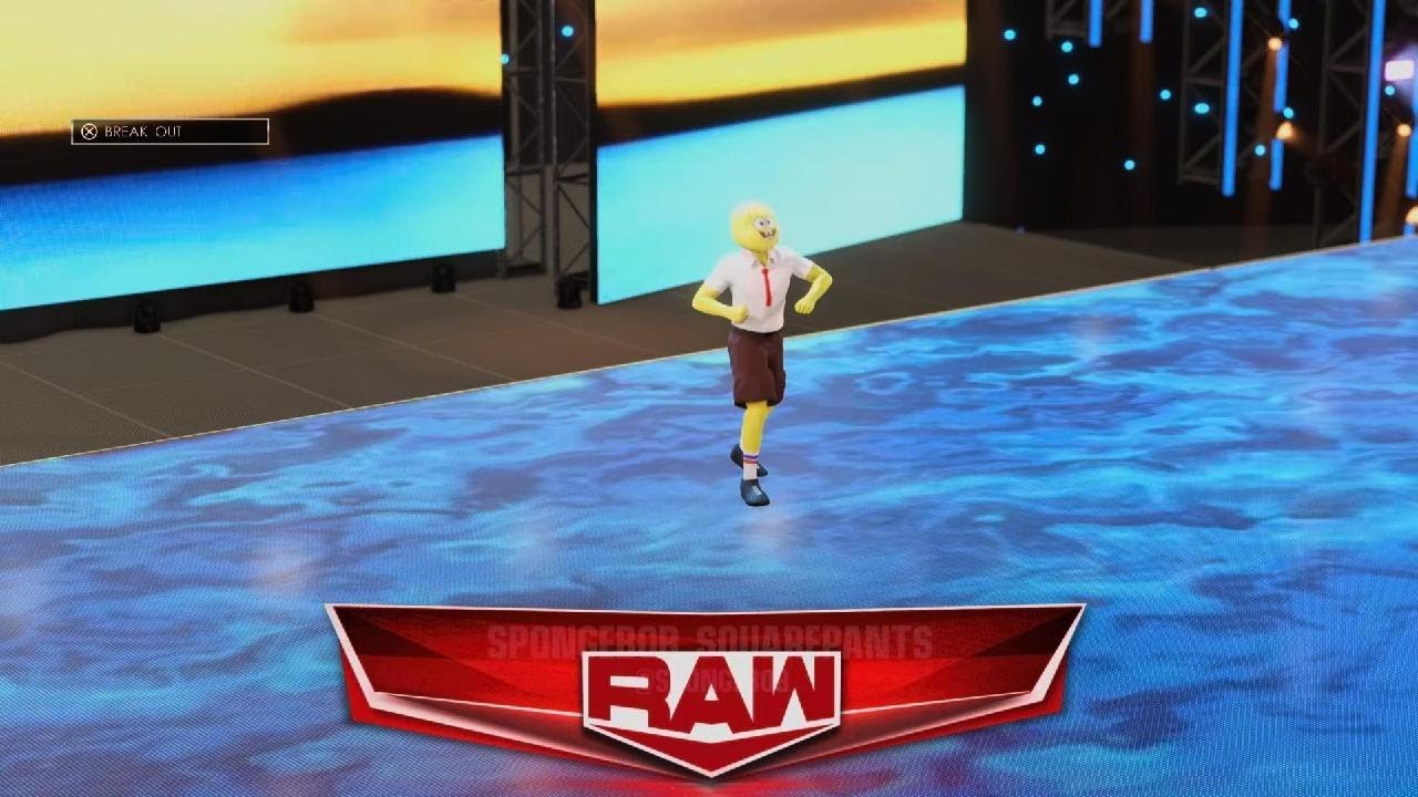 WWE 2K22 Sonic and Tails Vs Spongebob and Patrick