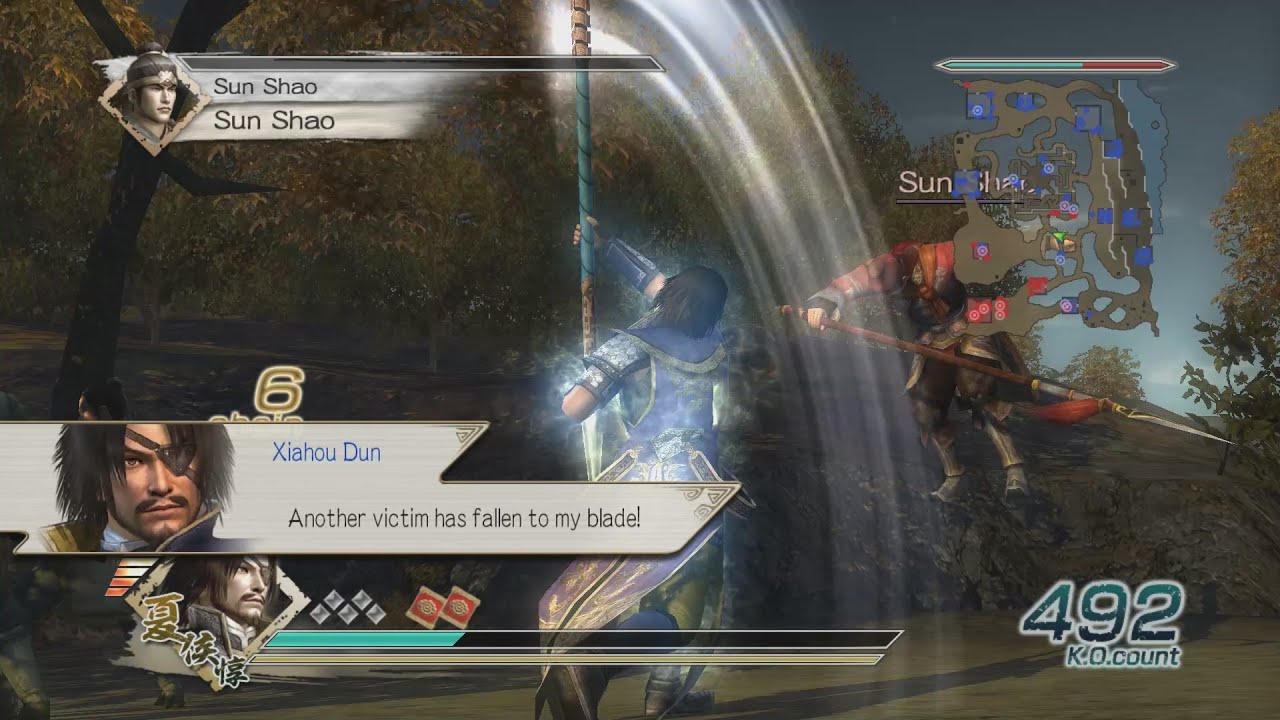 Dynasty Warriors 6 - Xiahou Dun Free Mode - Chaos Difficulty - Battle of Yi Ling - Shu Forces