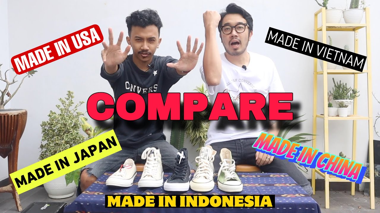 COMPARE - PERBEDAAN CONVERSE MADE IN USA JAPAN VIETNAM CHINA DAN  INDONESIA