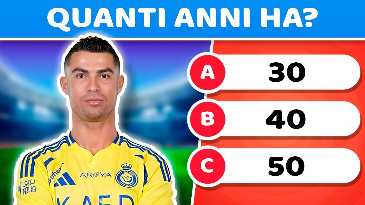 🐐 Quanto ne sai su CR7? | Quiz Cristiano Ronaldo | Domande di Calcio | Test di Calcio