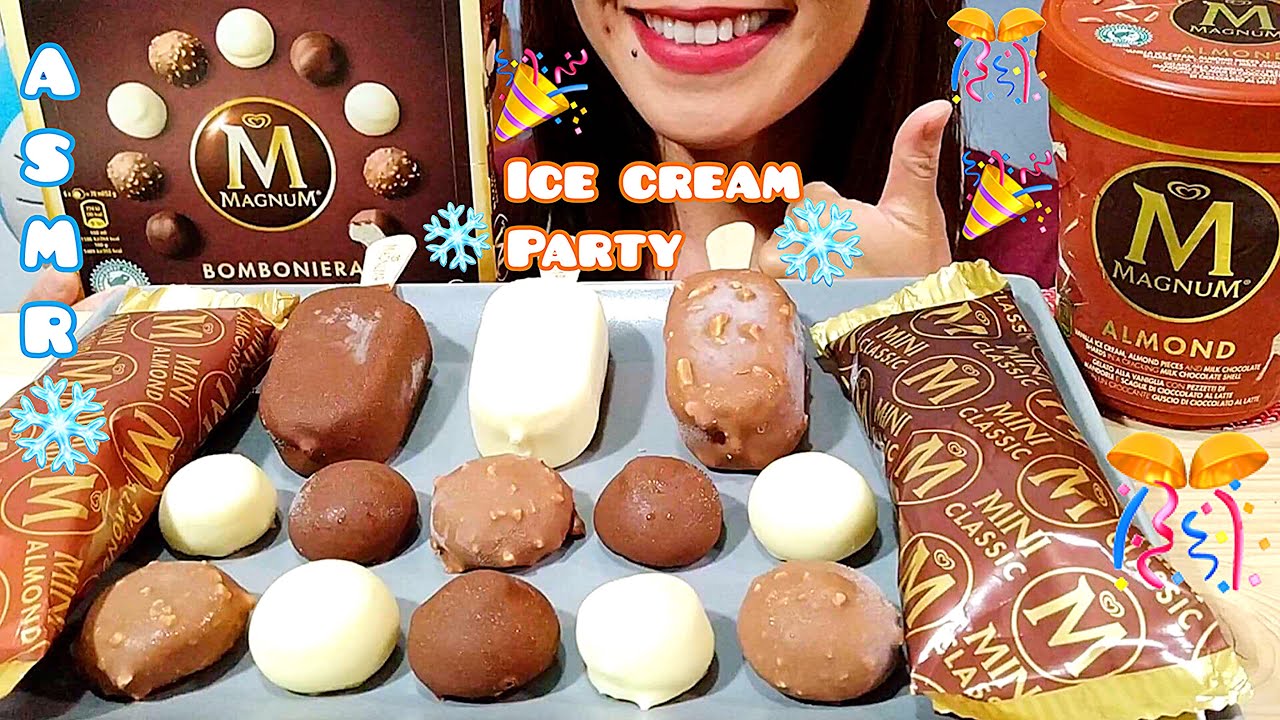 ASMR Magnum Ice Cream Party Request(Neil Serentas) Eating Sounds