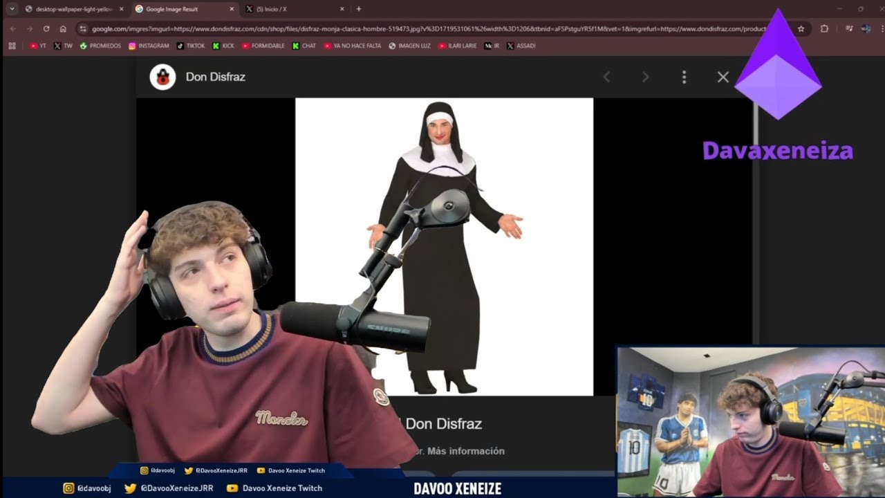 EL CHAT SE CONFIENZA CON DAVOOXENEIZE "DAVO VESTIDO DE"
