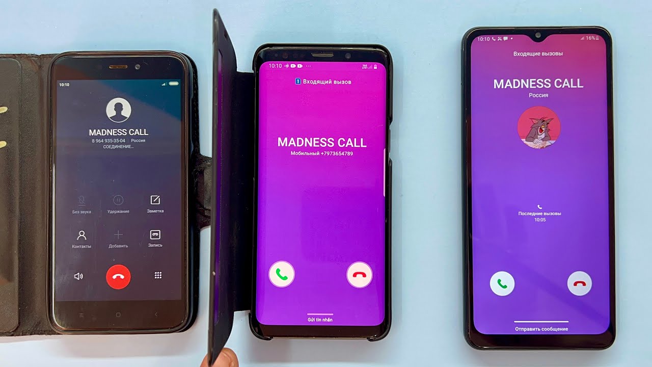 Samsung Incoming Call & Xiaomi Redmi Outgoing Call / Galaxy S9 A02 vs Redmi 4X / Phone Case Book